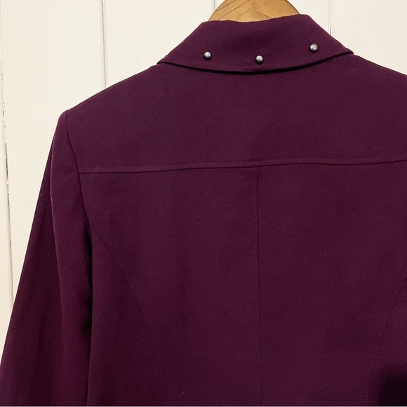 Kasper Purple Jacket with Rivet Detailing . Size Large. - Picture 9 of 9